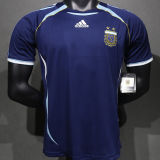 2006 Argentina Away Retro Player Version Soccer Jersey