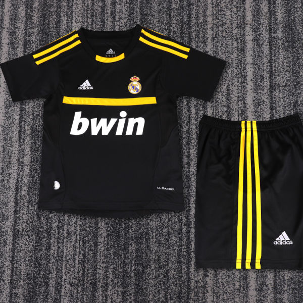 2011/12 RM Goalkeeper Black Retro Kids Soccer Jersey