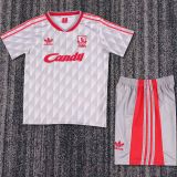 1989/91 LFC Away Retro Kids Soccer Jersey