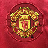 2007/08 M Utd Home Red Retro Kids Long Sleeve Soccer Jersey 长袖