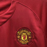 2007/08 M Utd Home Red Retro Kids Long Sleeve Soccer Jersey 长袖
