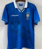 1994 Brazil Away Blue Retro Soccer Jersey