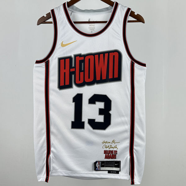 2025 Rockets  HARDEN #13 White City Edition NBA Jersey