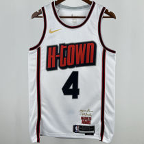 2025 Rockets  GREEN #4 White City Edition NBA Jersey