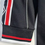 1998/99 M Utd Black Retro Long Sleeve Soccer Jersey