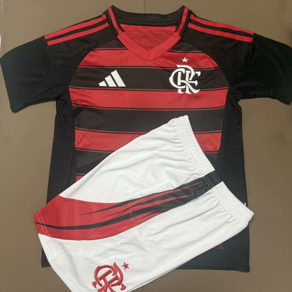 2025/26 Flamengo Home Kids Soccer Jersey