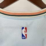 2025 Spurs FOX #4 Light Blue City Edition NBA Jerseys