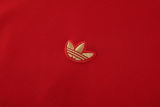 2025 AD~ Red Hoody Zipper Jacket Windbreaker