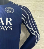 2024/25 PSG 4Th Blue Long Sleeve Player Version Soccer Jersey
