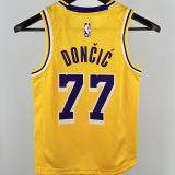 Lakers DONCIC #77 Yellow Kids NBA Jersey 童装