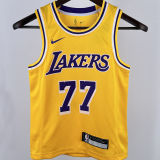 Lakers DONCIC #77 Yellow Kids NBA Jersey 童装
