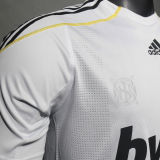 2009/10 RM White Home Retro Player Version Long Sleeve Jersey 球员版 长袖
