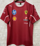 2025 Ferrari Red F1 Team T-Shirt  圆领 背后三个广告