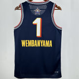 2025 ALL-STAR WEMBANYAMA #1 Dark Blue NBA Jerseys