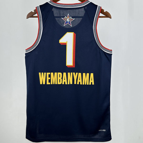 2025 ALL-STAR WEMBANYAMA #1 Dark Blue NBA Jerseys
