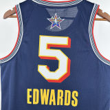 2025 ALL-STAR EDWARDS #5 Dark Blue NBA Jerseys