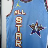 2025 ALL-STAR LILLARD # 0  Baby Blue NBA Jerseys