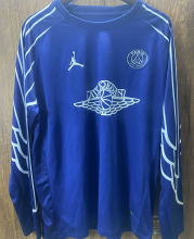2024/25 PSG 4Th Blue Long Sleeve Fans Soccer Jersey 新胸前广告