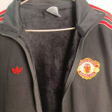 2025 M Utd Black Retro Windbreaker Jacket