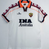1998/99 Roma Away White Retro Soccer Jersey
