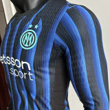 2025/26 In Milan Home Player Version Long Sleeve Soccer Jersey