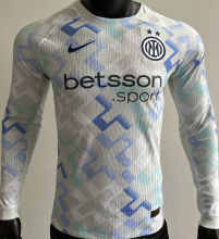 2025/26 In Milan Away White Player Version Long Sleeve Soccer Jersey