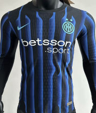 2025/26 In Milan Home Player Version Long Sleeve Soccer Jersey