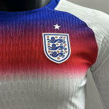 2025/26 England Home White Player Version Long Sleeve Soccer Jersey