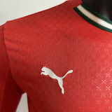 2025/26 Portugal Home Red Long Sleeve Player Version Soccer Jersey