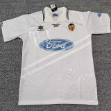 1999/2000 Valencia Home White Retro Soccer Jersey