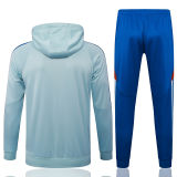 2025/26 Spain Light Green Hoody Thickened Fluff Zipper Jacket Tracksuit