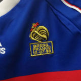1998 France Home Blue Kids Retro Long Sleeve Soccer Jersey