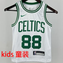 Celtics QUETA #88 White Kids NBA Jersey 热压