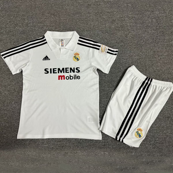 2002/03 RM Home White Retro Kids Soccer Jersey