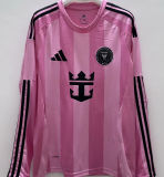 2025/26 Inter Miami Home Pink Fans Long Sleeve Soccer Jersey