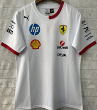 2025 Ferrari White F1 Team T-Shirt  圆领