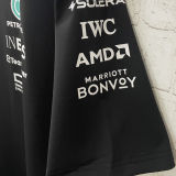 2025 Mercedes AMG Petronas F1 Black POLO Team T-Shirt  有领