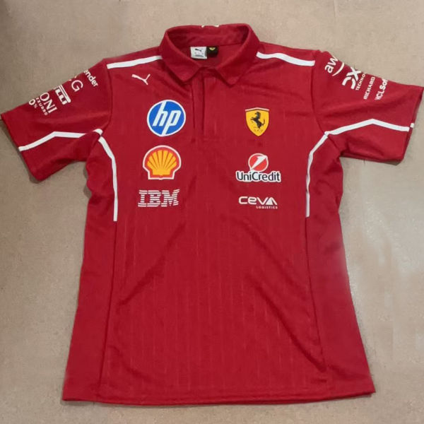 2025 Ferrari Red F1 POLO Team T-Shirt 有钮