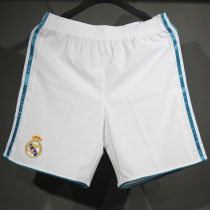 2017/18 RM Home White Retro Player Version Shorts Pants 球员版