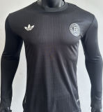 2025 Germany 125Th Black Player Version Long Sleeve Soccer Jersey