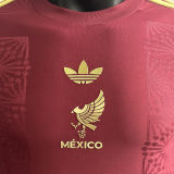 2025 Mexico Red Special Edition Player Version Soccer Jersey 胸前鸟