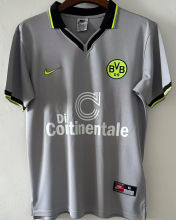 1997 BVB Away Grey Retro Soccer Jersey
