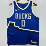 2025/26 Bucks LILLARD #0 Blue City Edition NBA Jerseys