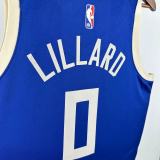 2025/26 Bucks LILLARD #0 Blue City Edition NBA Jerseys