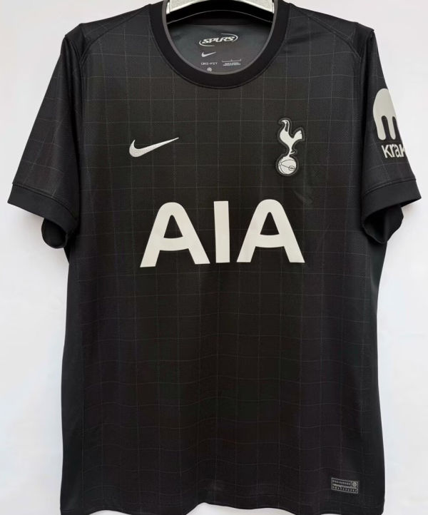 2025/26 TH FC 1:1 Quality Away Black Fans Soccer Jersey 带胸前广告
