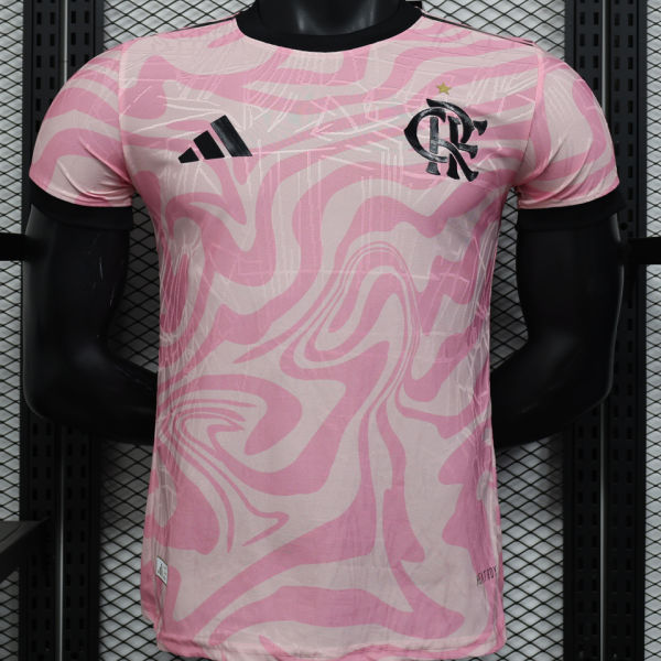 2023 Flamengo Pink Player Version Soccer Jersey