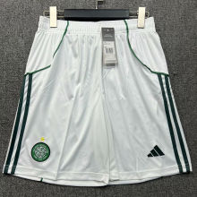 2025/26 Celtic Home White Shorts Pants