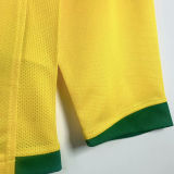 2006 Brazil Home Yellow Retro Long Sleeve Soccer Jersey