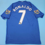 2008/2009 M Utd Third Blue Retro Player Version Soccer Jersey 球员版