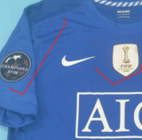 2008/2009 M Utd Third Blue Retro Player Version Soccer Jersey 球员版